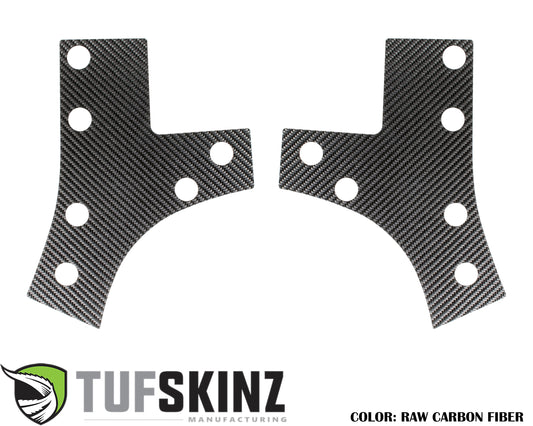 A-Pillars Accent Trim Fits 2007-2018 Jeep Wrangler JK Real Carbon Fiber(Raw)