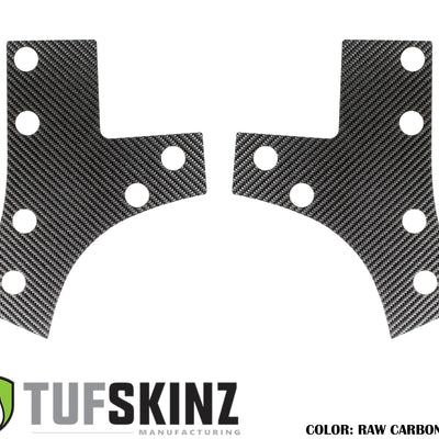 A-Pillars Accent Trim Fits 2007-2018 Jeep Wrangler JK Real Carbon Fiber(Raw)