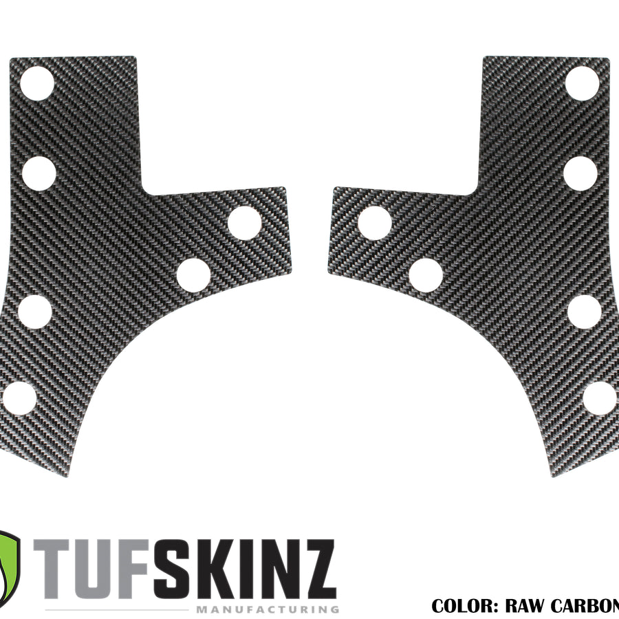 A-Pillars Accent Trim Fits 2007-2018 Jeep Wrangler JK Real Carbon Fiber(Raw)