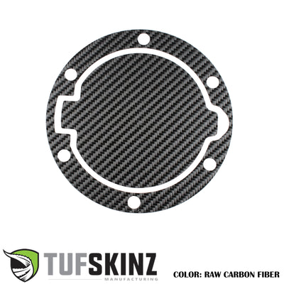 Fuel Door Accent Trim Fits 2007-2018 Jeep Wrangler JK Real Carbon Fiber(Raw)