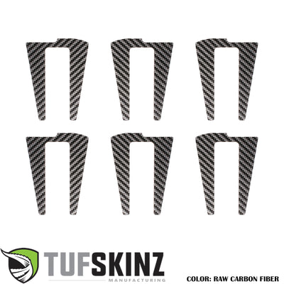 Hinge Accent Trim Fits 2007-2018 Jeep Wrangler JK 2 Door Real Carbon Fiber(Raw)