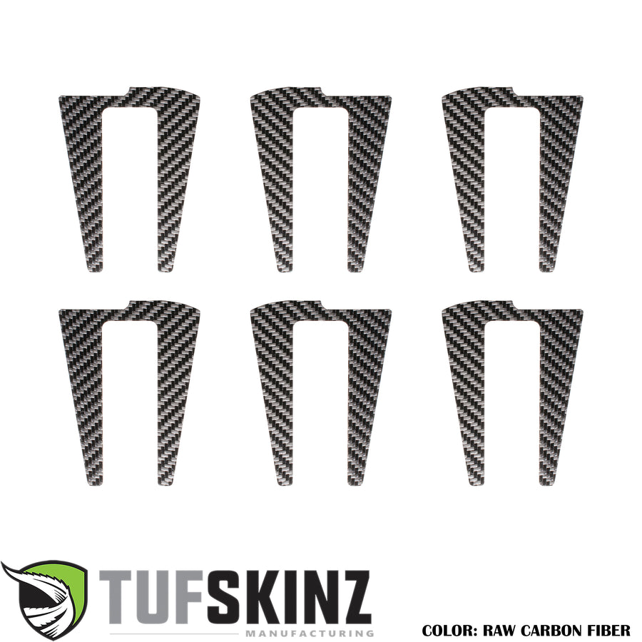 Hinge Accent Trim Fits 2007-2018 Jeep Wrangler JK 2 Door Real Carbon Fiber(Raw)