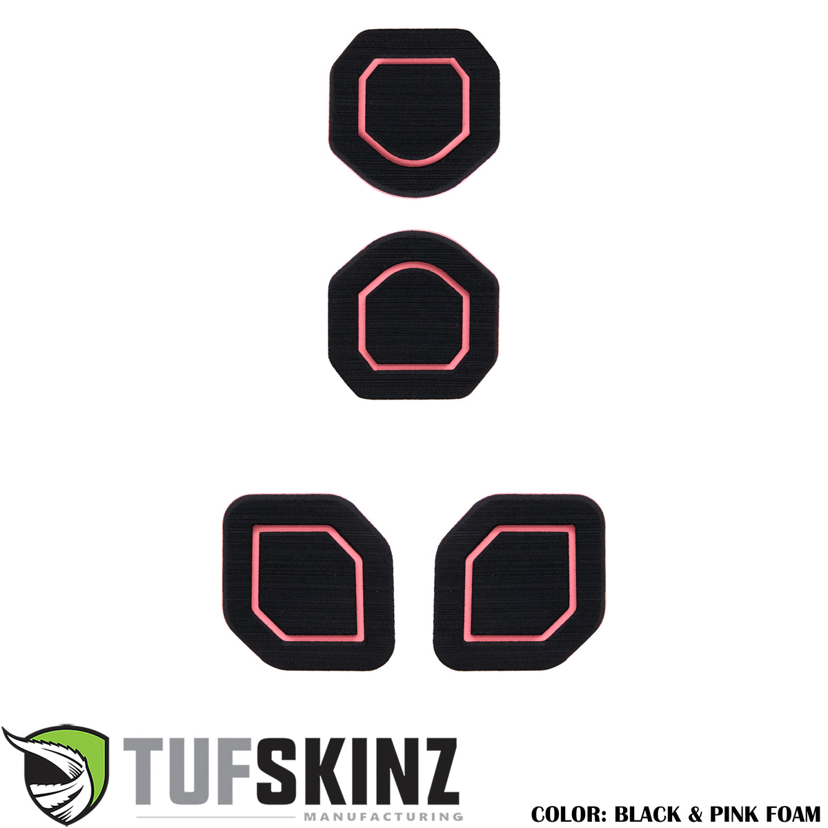 Interior Foam Inserts Fits 2019-2020 Jeep Wrangler JL with 2 cup holders on back of center console(2 Separate cup holders) Black/Pink