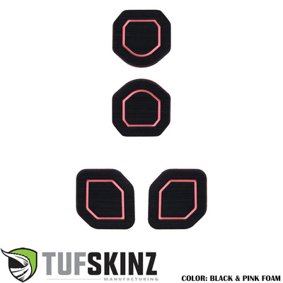 Interior Foam Inserts Fits 2019-2020 Jeep Wrangler JL with 2 cup holders on back of center console(2 Separate cup holders) Black/Pink