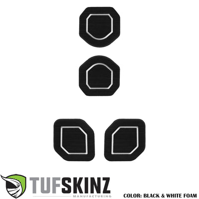 Interior Foam Inserts Fits 2019-2020 Jeep Wrangler JL with 2 cup holders on back of center console(2 Separate cup holders) Black/White