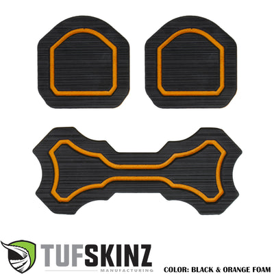 Rear fold down seat Interior Foam Inserts Fits 2019-2020 Jeep Wrangler JL with Rear Middle Fold Down Seat(1 Double cup holder) Black/Orange