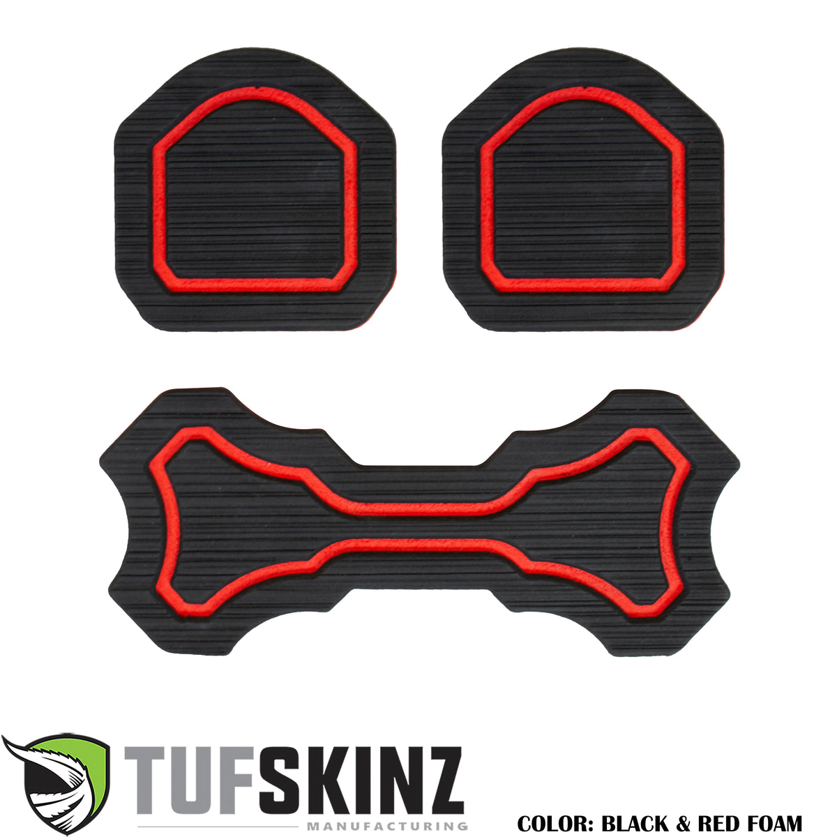 Rear fold down seat Interior Foam Inserts Fits 2019-2020 Jeep Wrangler JL with Rear Middle Fold Down Seat(1 Double cup holder) Black/Red
