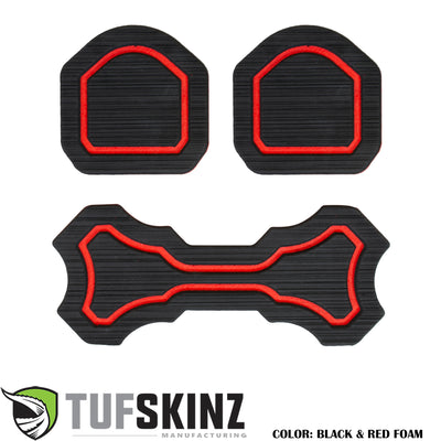 Rear fold down seat Interior Foam Inserts Fits 2019-2020 Jeep Wrangler JL with Rear Middle Fold Down Seat(1 Double cup holder) Black/Red