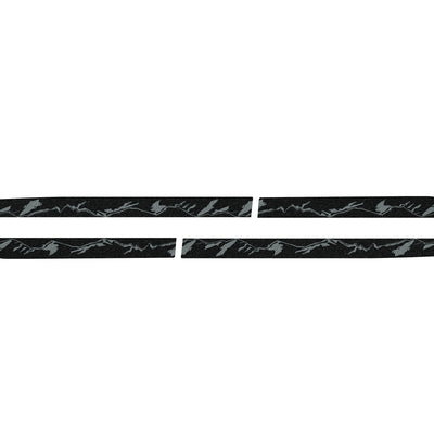 Rocker Panels Accent Trim Fits 2022-2022 Ford Maverick Black w/Mountain Logo(Gray)