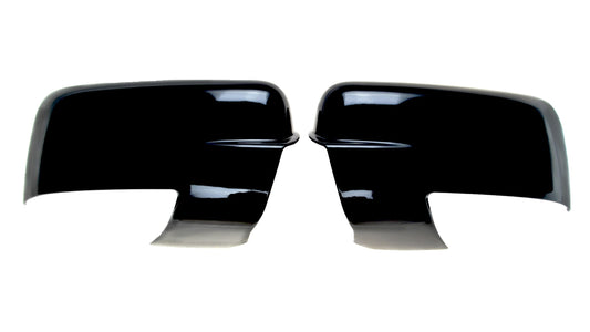 2013-2018 Ram 1500 W/SIGNAL FULL COVER Gloss Black Mirror Cover Chrome Delete Kit