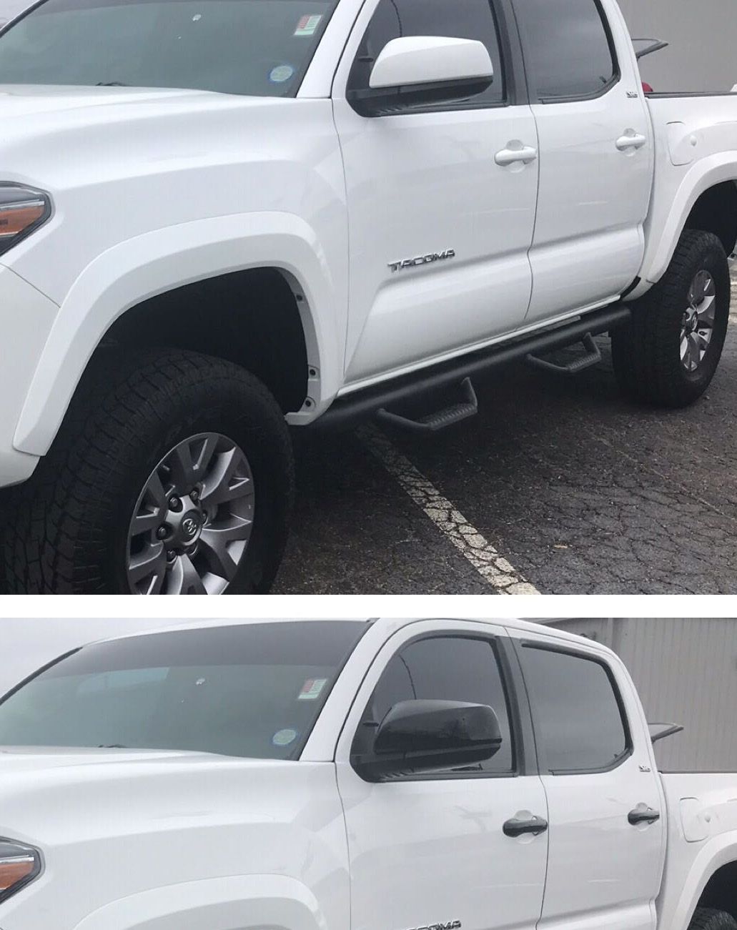 2016-2023 Toyota Tacoma NO SIGNAL TOP COVER Gloss Black Mirror Cover Chrome Delete Kit