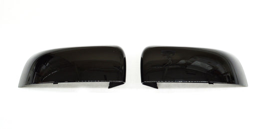 2019-2020 Ford Ranger NO SIGNAL, TOP REPLACEMENT Gloss Black Mirror Cover Chrome Delete Kit