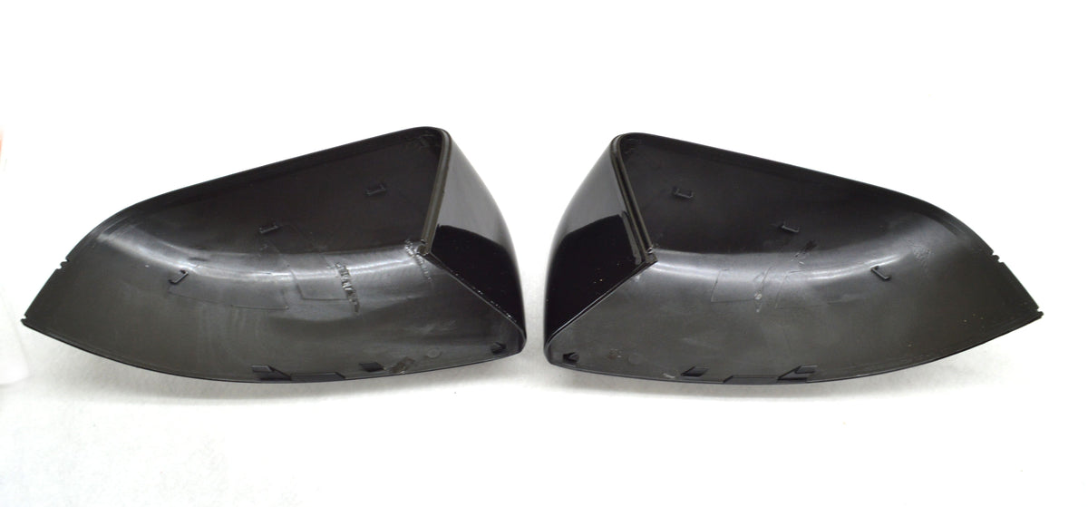 2019-2020 Ford Ranger NO SIGNAL, TOP REPLACEMENT Gloss Black Mirror Cover Chrome Delete Kit