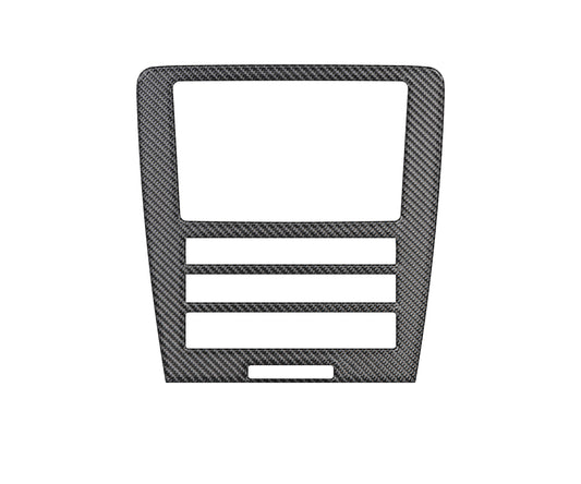 Navigation Display Accent Trim Fits 2010-2014 Ford Mustang Navigation Radio Display Real Carbon Fiber(Domed)