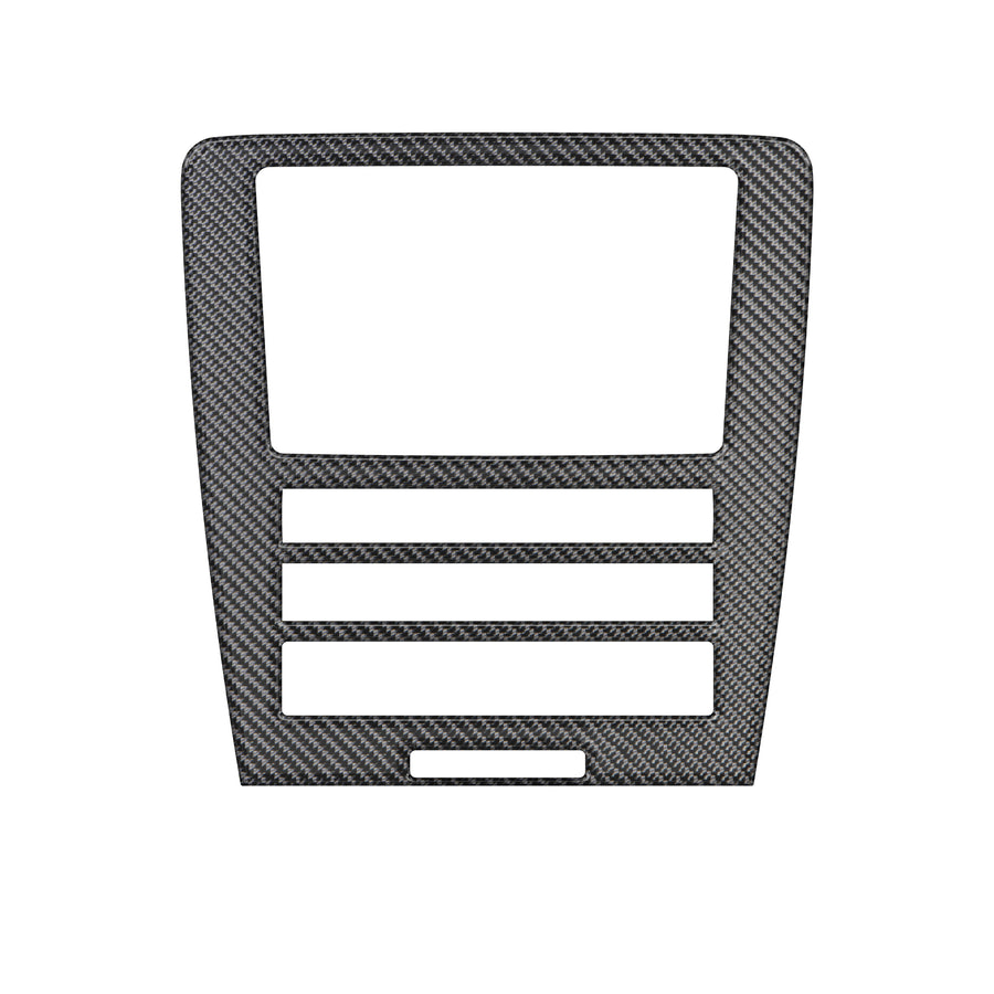 Navigation Display Accent Trim Fits 2010-2014 Ford Mustang Navigation Radio Display Real Carbon Fiber(Domed)