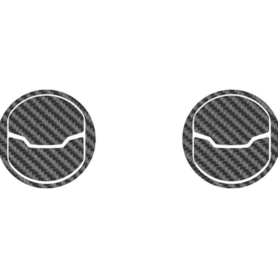 Center AC Vent (2 Vents) Accent Trim Fits 2015-2022 Ford Mustang 2 Vents Real Carbon Fiber(Raw)