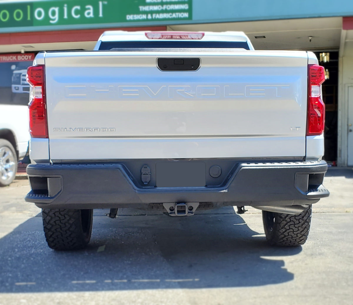 Matte Black Shellz installed on a 2020 Silverado LT to display a great chrome delete look