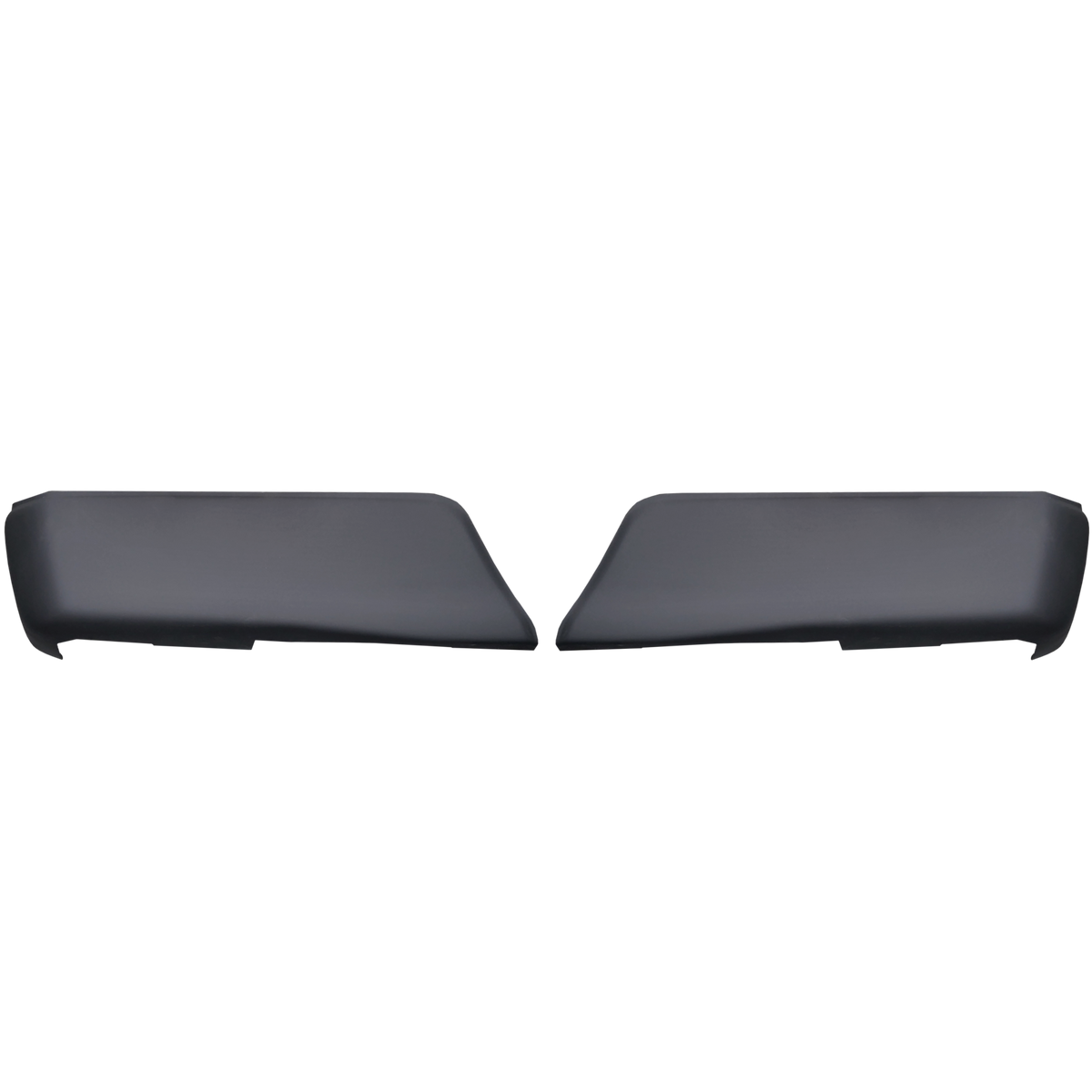 Matte black Rear BumperShellz for 2015-2020 Ford F-150, no parking sensor cutouts