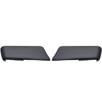 Matte black Rear BumperShellz for 2015-2020 Ford F-150, no parking sensor cutouts