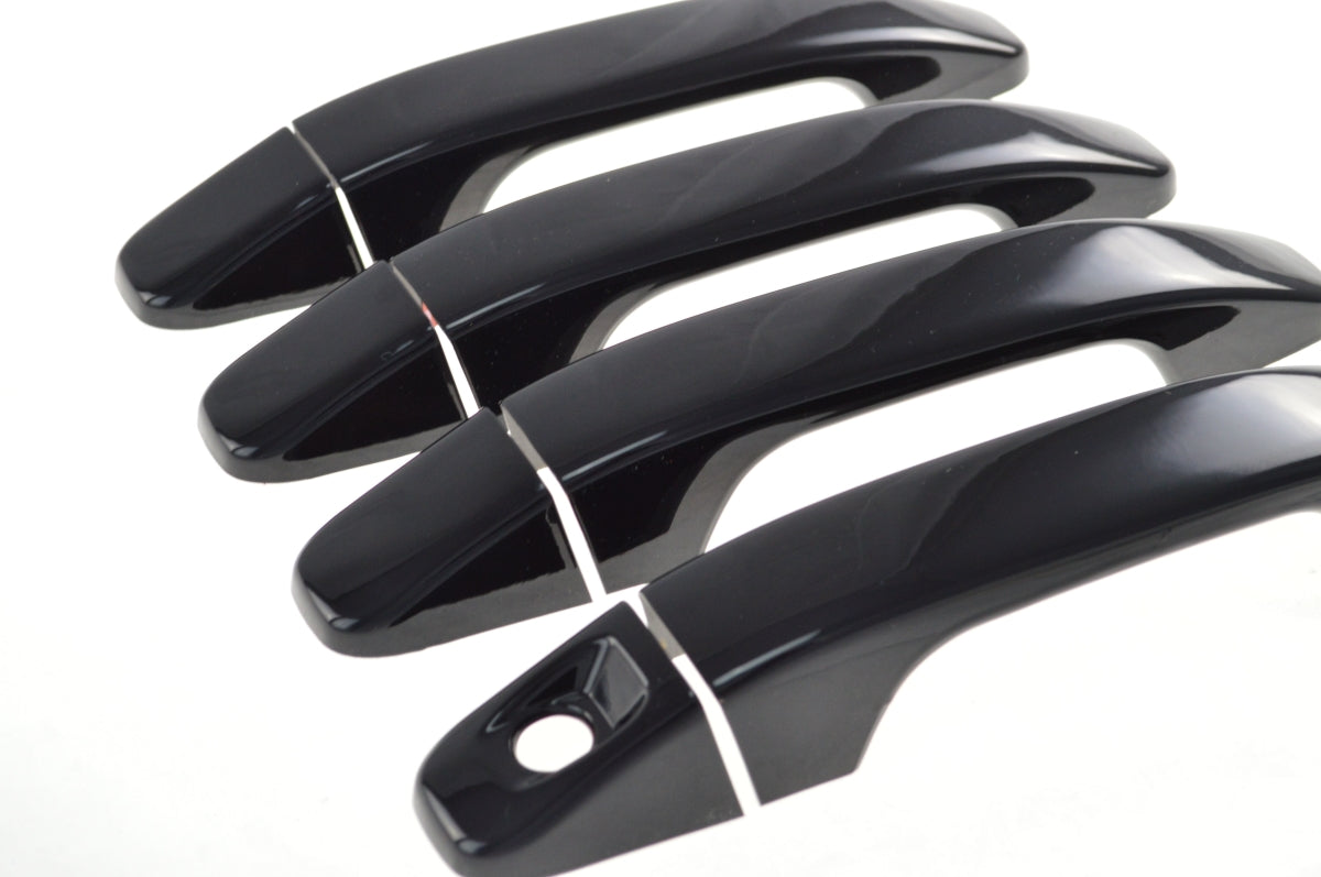 2015-2021 Chevrolet Colorado 4DR No Smart key Gloss Black Door Handle Cover Chrome Delete Kit