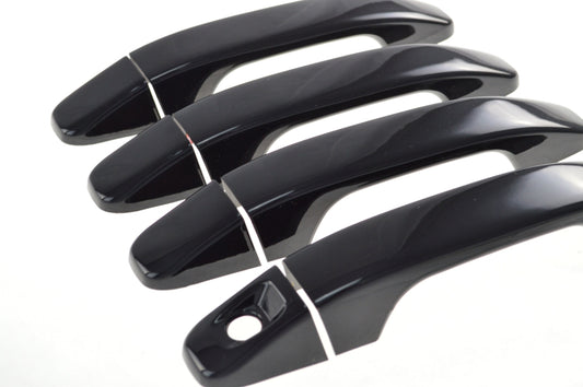 2015-2021 Chevrolet Colorado 4DR No Smart key Gloss Black Door Handle Cover Chrome Delete Kit