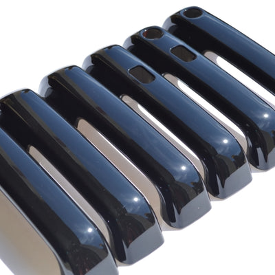 2017-2021 Ford F-250 Super Duty 4DR W/O Smart key Gloss Black Door Handle Cover Chrome Delete Kit