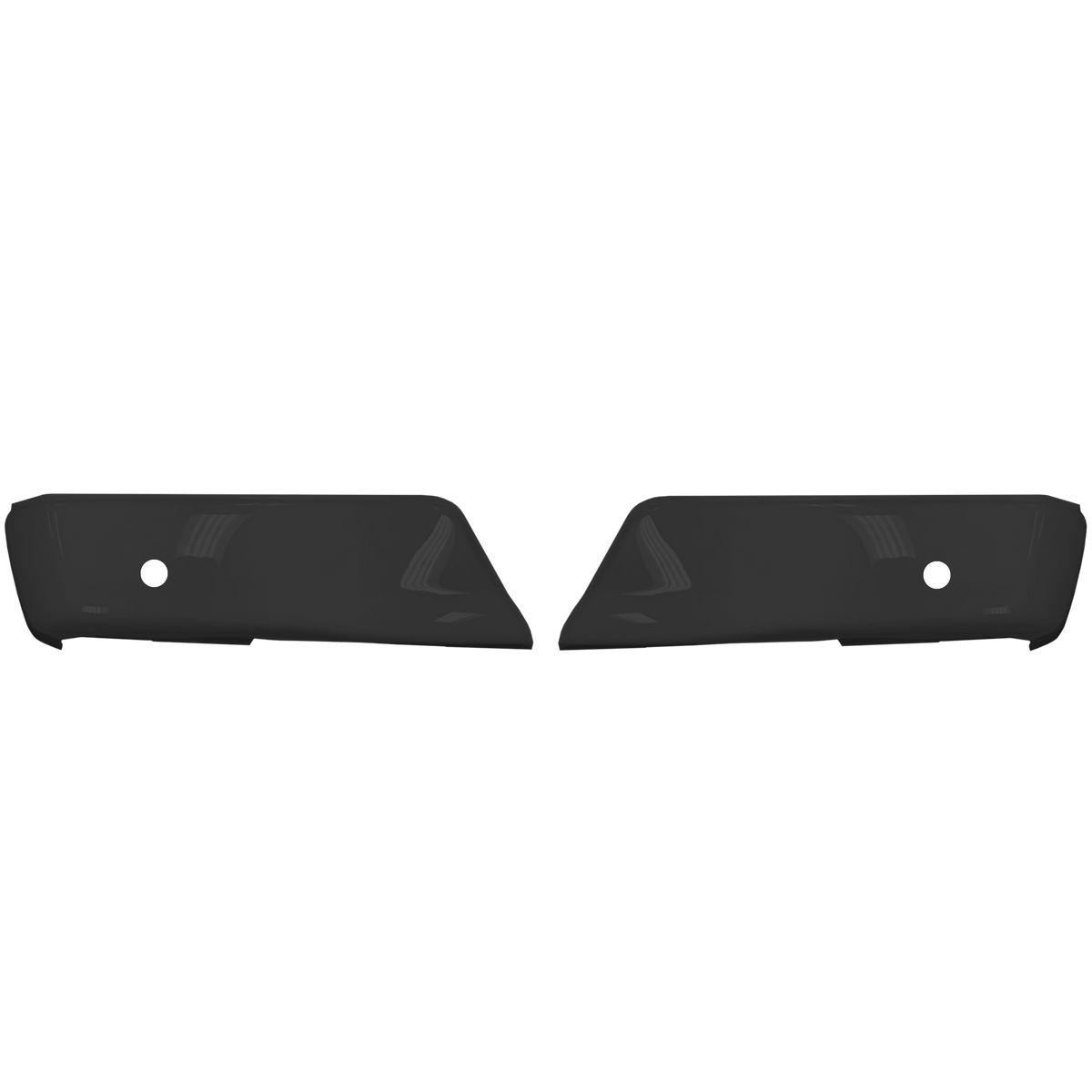 Paintable ABS Rear BumperShellz for 2015-2020 Ford F-150, with parking sensor hole cutouts, ready for customization