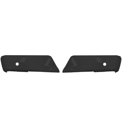 Paintable ABS Rear BumperShellz for 2015-2020 Ford F-150, with parking sensor hole cutouts, ready for customization