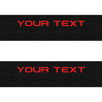 SuperCrew Rear Door Sill Trim Accent Trim Fits 2019-2022 Ford Ranger Yes Rear Doors (2 Piece Kit) Black w/Custom Text