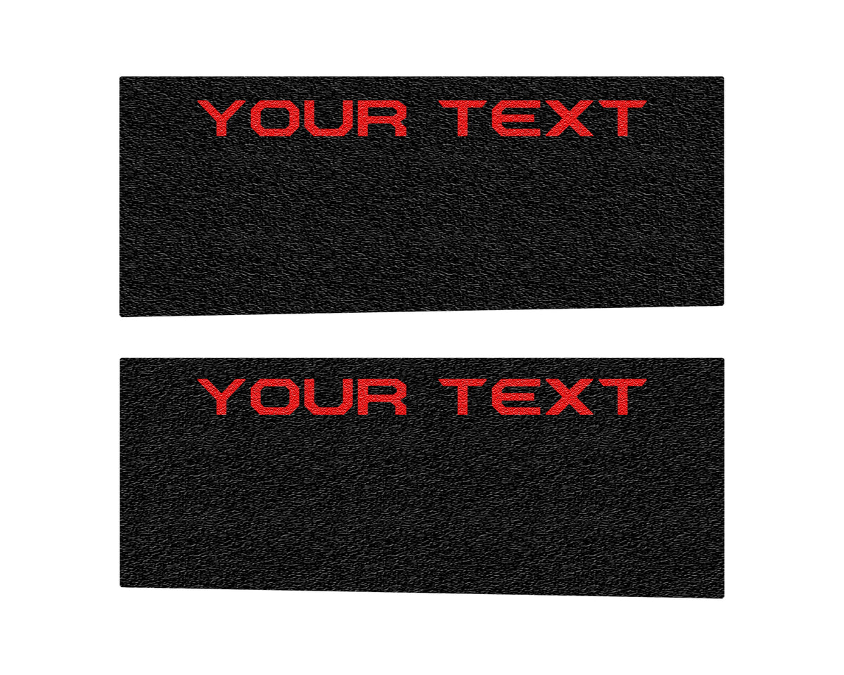 Rear Door Protection Overlays Fits 2019-2022 Ram 2500 Yes Rear Doors Black w/Custom Text