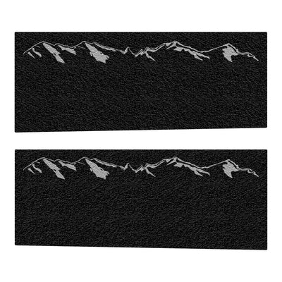 Rear Door Protection Overlays Fits 2019-2022 Ram 2500 No Rear Doors Black w/Mountain Logo(Grey)