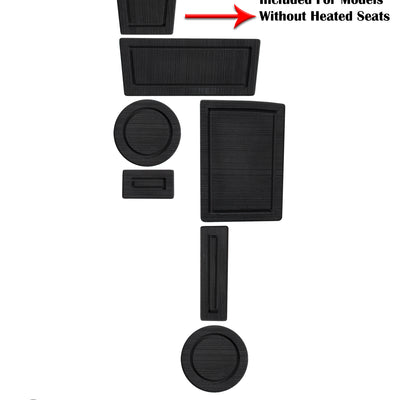 FOAM Cup Holder Inserts(2WD) Inserts Fits 2010-2020 Toyota 4Runner 2-Wheel Drive Black/Black