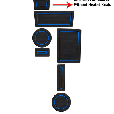 FOAM Cup Holder Inserts(2WD) Inserts Fits 2010-2020 Toyota 4Runner 2-Wheel Drive Black/Blue