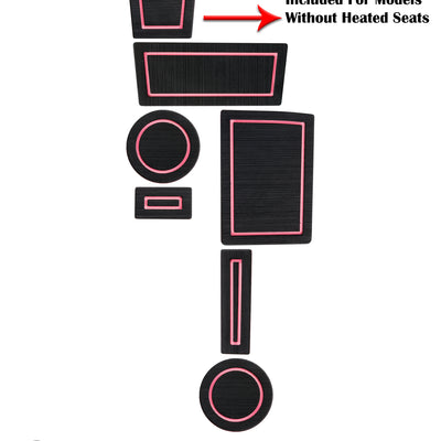 FOAM Cup Holder Inserts(2WD) Inserts Fits 2010-2020 Toyota 4Runner 2-Wheel Drive Black/Pink