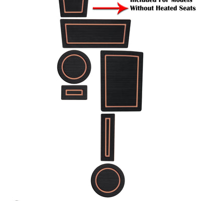 FOAM Cup Holder Inserts(2WD) Inserts Fits 2010-2020 Toyota 4Runner 2-Wheel Drive Black/Tan