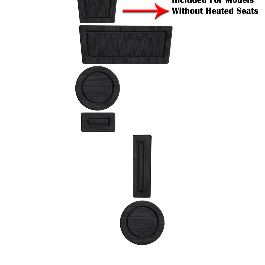 Foam Cup Holder Inserts(4WD) with Shifter Boot Inserts Fits 2010-2020 Toyota 4Runner 4-Wheel Drive with Boot Black/Black