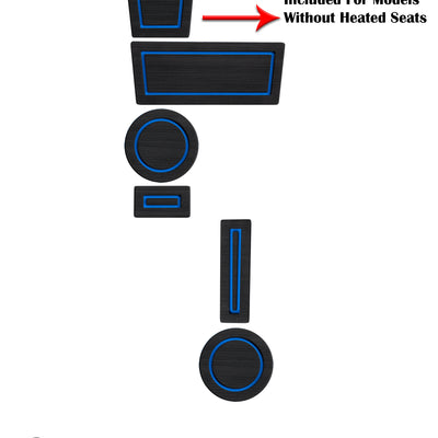 Foam Cup Holder Inserts(4WD) with Shifter Boot Inserts Fits 2010-2020 Toyota 4Runner 4-Wheel Drive with Boot Black/Blue