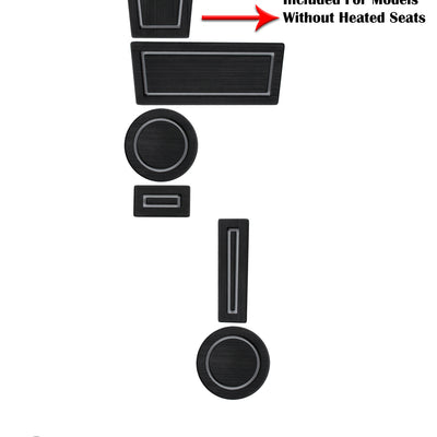 Foam Cup Holder Inserts(4WD) with Shifter Boot Inserts Fits 2010-2020 Toyota 4Runner 4-Wheel Drive with Boot Black/Gray