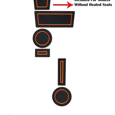 Foam Cup Holder Inserts(4WD) with Shifter Boot Inserts Fits 2010-2020 Toyota 4Runner 4-Wheel Drive with Boot Black/Orange