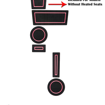 Foam Cup Holder Inserts(4WD) with Shifter Boot Inserts Fits 2010-2020 Toyota 4Runner 4-Wheel Drive with Boot Black/Pink