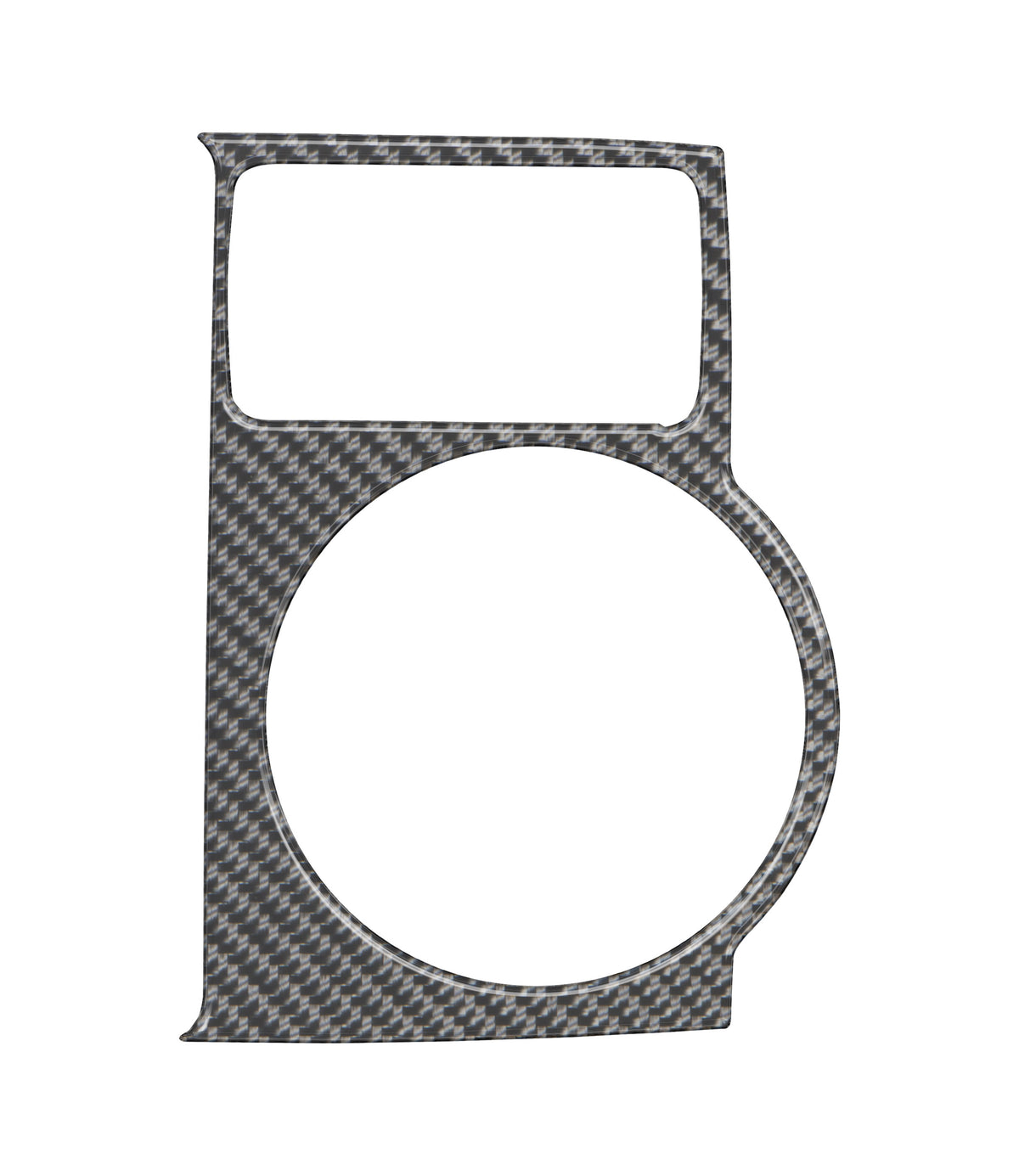 Center Cup Holder with Shifter Boot Accent Trim Fits 2014-2020 Toyota 4Runner w/ Shifter Boot Real Carbon Fiber(Domed)