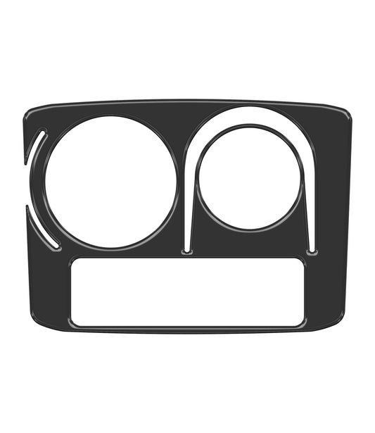 Center Cup Holder with Rotary Dial Only Accent Trim Fits 2014-2020 Toyota 4Runner w/ Rotary Dial Gloss Black