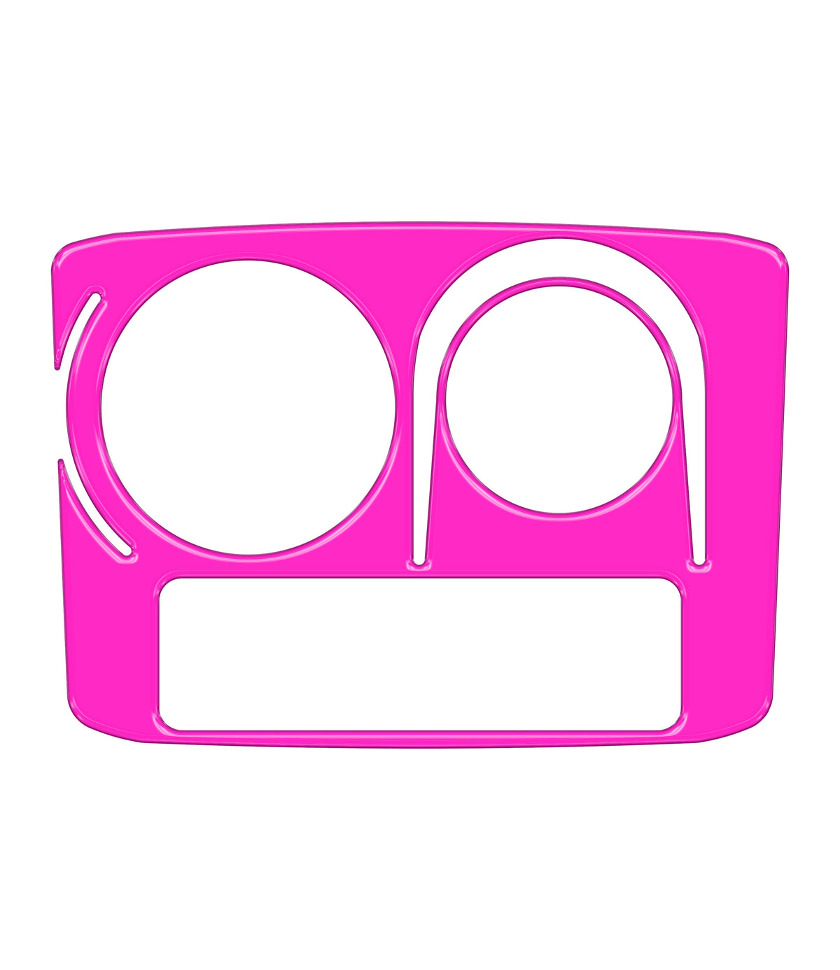 Center Cup Holder with Rotary Dial Only Accent Trim Fits 2014-2020 Toyota 4Runner w/ Rotary Dial Hot Pink