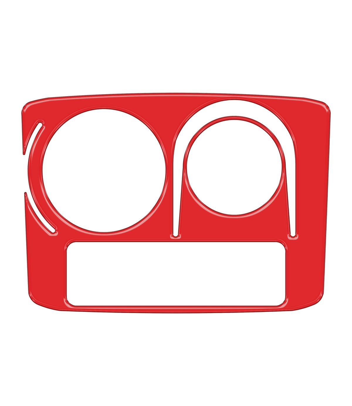 Center Cup Holder with Rotary Dial Only Accent Trim Fits 2014-2020 Toyota 4Runner w/ Rotary Dial *OE Color - Gloss TRD Red