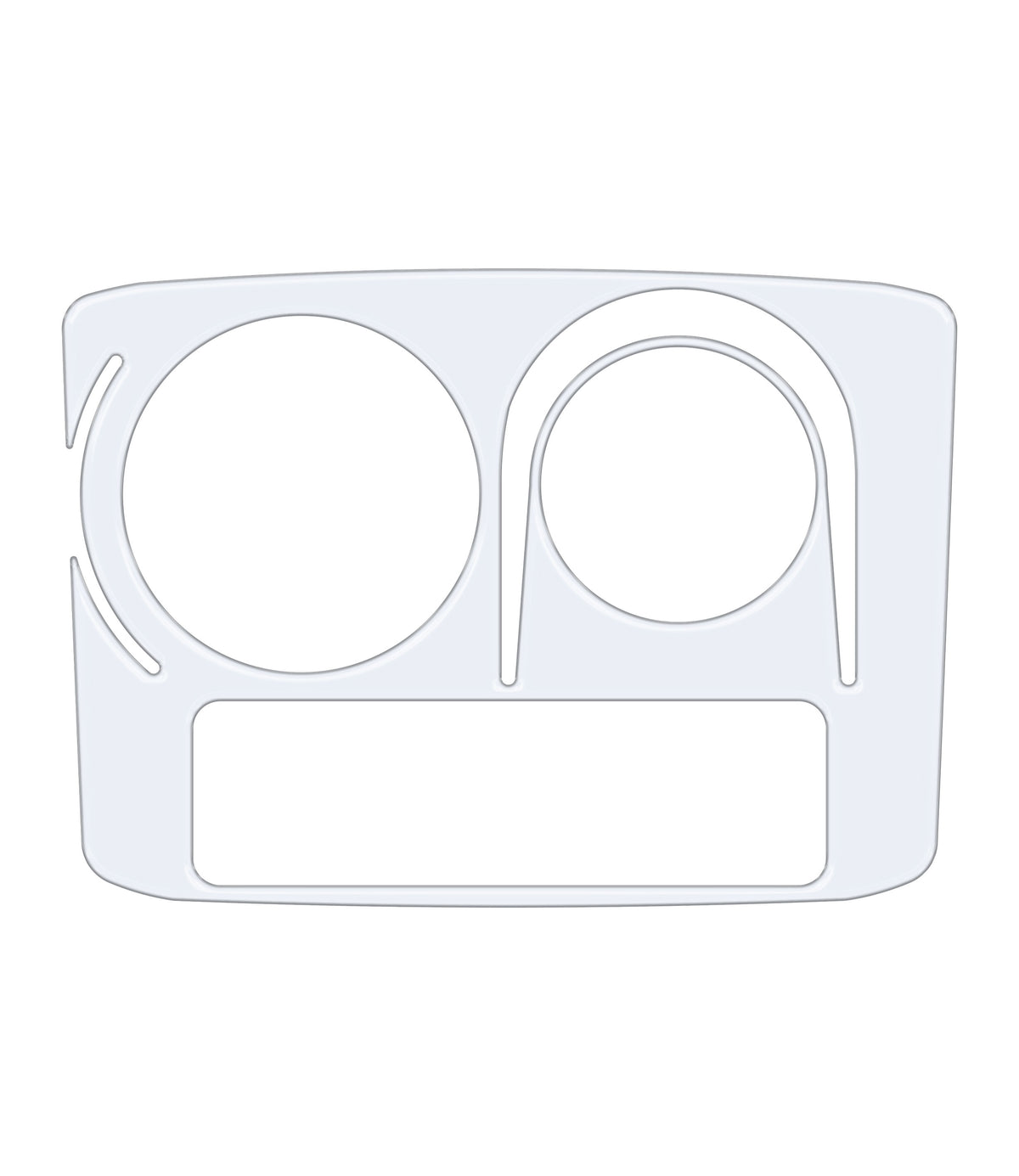 Center Cup Holder with Rotary Dial Only Accent Trim Fits 2014-2020 Toyota 4Runner w/ Rotary Dial Gloss White