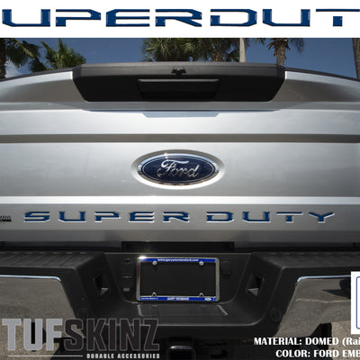 "SUPER DUTY" Tailgate Letter Inserts Fits 2017-2019 Ford Super Duty *OE Color - Ford Emblem Blue