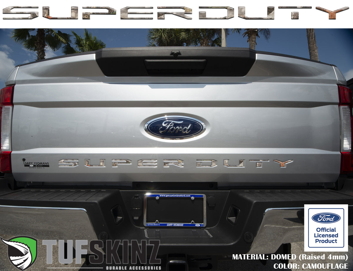 "SUPER DUTY" Tailgate Letter Inserts Fits 2017-2019 Ford Super Duty Camouflage