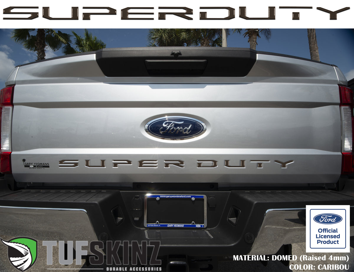 "SUPER DUTY" Tailgate Letter Inserts Fits 2017-2019 Ford Super Duty *OE Color - Caribou