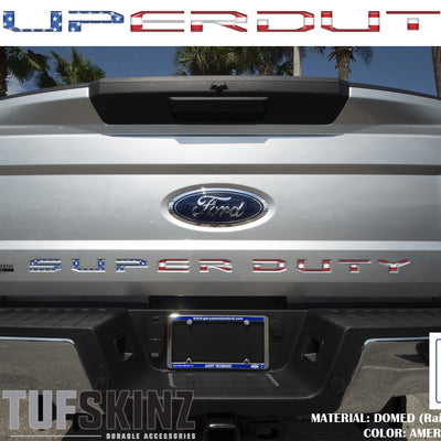 "SUPER DUTY" Tailgate Letter Inserts Fits 2017-2019 Ford Super Duty American Flag