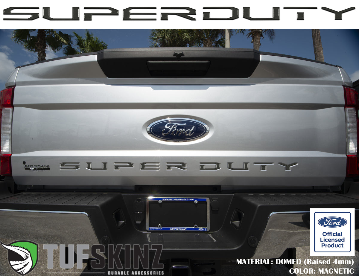 "SUPER DUTY" Tailgate Letter Inserts Fits 2017-2019 Ford Super Duty *OE Color - Magnetic